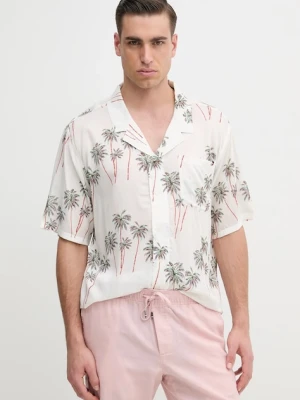Tommy Hilfiger koszula męska kolor beżowy relaxed UM0UM03227