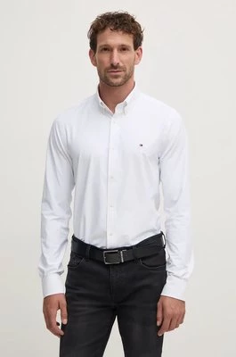 Tommy Hilfiger koszula męska kolor biały slim z kołnierzykiem button-down MW0MW37356