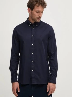 Tommy Hilfiger koszula męska kolor granatowy regular z kołnierzykiem button-down MW0MW36824