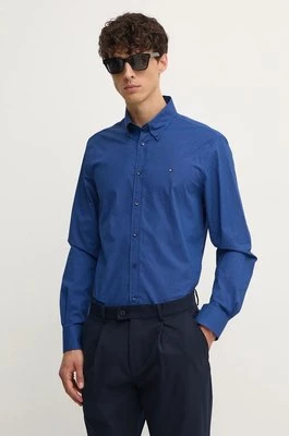 Tommy Hilfiger koszula męska kolor granatowy slim z kołnierzykiem button-down MW0MW36914