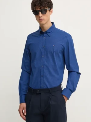 Tommy Hilfiger koszula męska kolor granatowy slim z kołnierzykiem button-down MW0MW36914