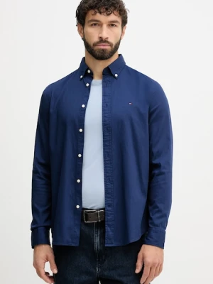 Tommy Hilfiger koszula męska kolor granatowy slim z kołnierzykiem button-down MW0MW40458