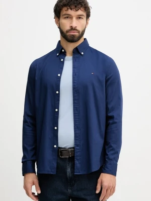 Tommy Hilfiger koszula męska kolor granatowy slim z kołnierzykiem button-down MW0MW40458