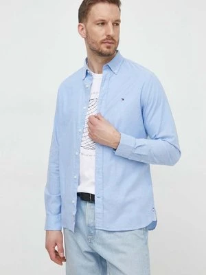 Zdjęcie produktu Tommy Hilfiger koszula męska kolor niebieski regular z kołnierzykiem button-down MW0MW29968