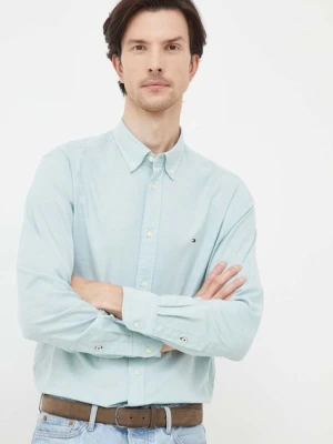 Tommy Hilfiger koszula męska kolor niebieski regular z kołnierzykiem button-down MW0MW29968