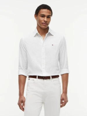 Tommy Hilfiger Koszula męska Mężczyźni Regular Fit Bawełna biały,