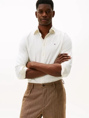 Tommy Hilfiger Koszula męska Mężczyźni Regular Fit Bawełna biały jednolity,