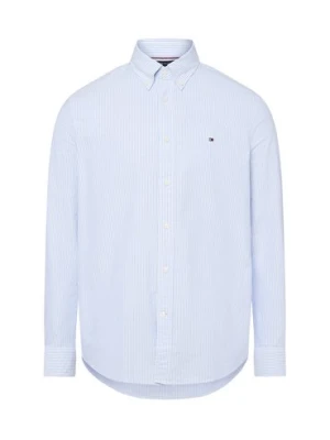 Tommy Hilfiger Koszula męska Mężczyźni Regular Fit Bawełna biały|niebieski w paski,