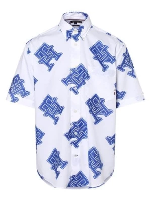 Tommy Hilfiger Koszula męska Mężczyźni Regular Fit Bawełna biały|niebieski wzorzysty,
