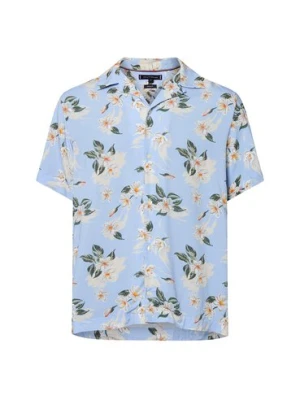 Tommy Hilfiger Koszula męska Mężczyźni Regular Fit wiskoza niebieski|beżowy wzorzysty,