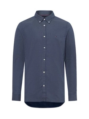Tommy Hilfiger Koszula męska Mężczyźni Slim Fit Bawełna niebieski|biały wzorzysty,