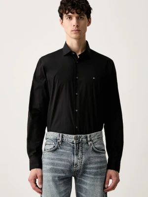 Tommy Hilfiger koszula męska z bawełną czarny