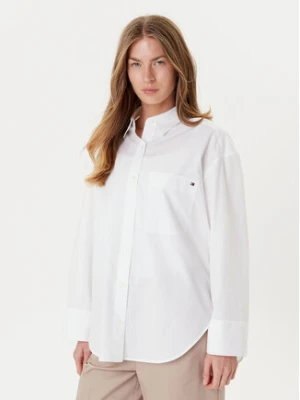 Tommy Hilfiger Koszula New Easy WW0WW45892 Biały Relaxed Fit