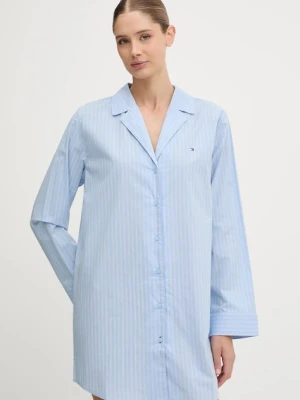 Tommy Hilfiger koszula nocna bawełniana damska kolor niebieski bawełniana UW0UW06082