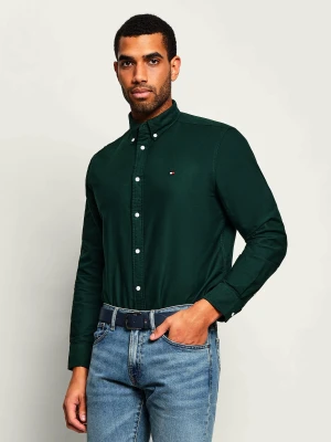 Tommy Hilfiger Koszula Oxford | Regular Fit butelkowa zieleń