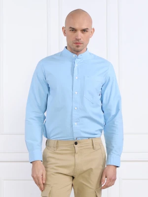 Tommy Hilfiger Koszula PIGMENT GMD MANDARIN | Regular Fit niebieski