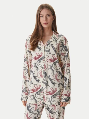Tommy Hilfiger Koszula piżamowa UW0UW06243 Kremowy