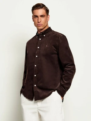 Tommy Hilfiger Koszula | Regular Fit | sztruks brązowy
