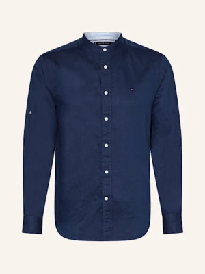 Tommy Hilfiger Koszula Regular Fit Z Dodatkiem Lnu I Stójką blau