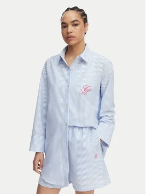 Tommy Hilfiger Koszula Seersucker UW0UW06474 Niebieski Regular Fit