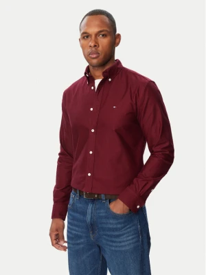 Tommy Hilfiger Koszula Solid Heritage MW0MW35774 Bordowy Regular Fit
