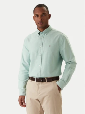 Tommy Hilfiger Koszula Solid Heritage MW0MW35774 Zielony Regular Fit