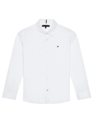 Tommy Hilfiger Koszula Solid Poplin KB0KB06965 D Biały Slim Fit