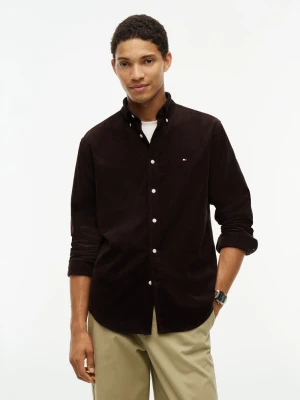 Tommy Hilfiger koszula sztruksowa Mężczyźni Regular Fit Bawełna brązowy