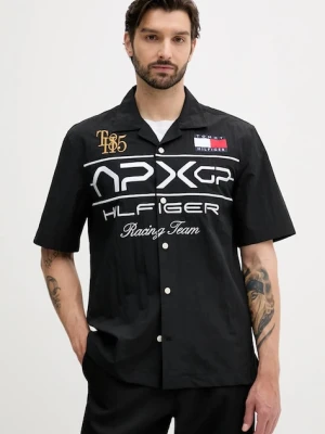 Tommy Hilfiger koszula x F1 THE MOVIE męska kolor czarny relaxed MW0MW41376
