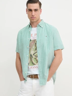 Tommy Hilfiger koszula z domieszką lnu