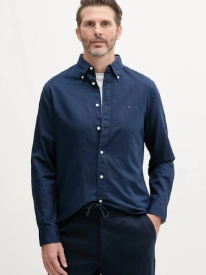 Tommy Hilfiger koszula z domieszką lnu