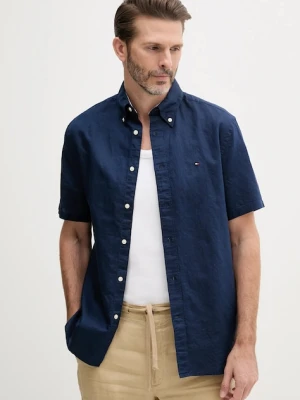 Tommy Hilfiger koszula z domieszką lnu