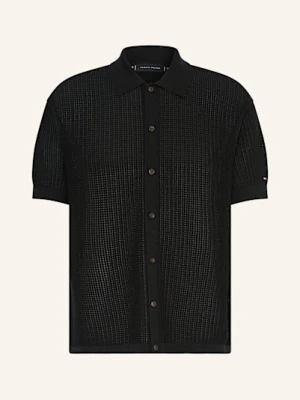 Tommy Hilfiger Koszula Z Dzianiny Relaxed Fit schwarz