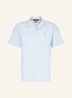 Tommy Hilfiger Koszula Z Klapami Comfort Fit Z Dodatkiem Lnu blau