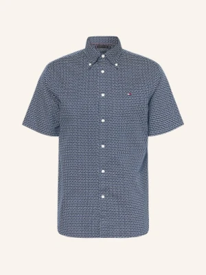 Tommy Hilfiger Koszula Z Krótkim Rękawem Regular Fit Z Lnem blau