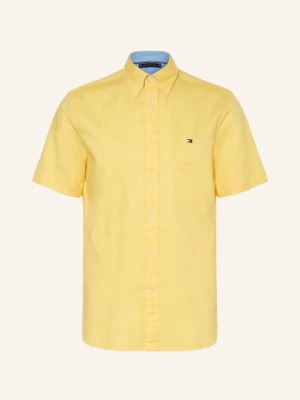 Tommy Hilfiger Koszula Z Krótkim Rękawem Regular Fit Z Lnem gelb