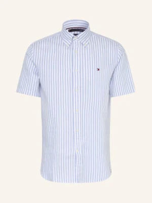 Tommy Hilfiger Koszula Z Krótkim Rękawem Regular Fit Z Lnem gruen
