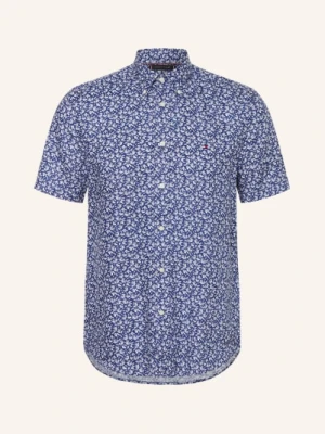 Tommy Hilfiger Koszula Z Krótkim Rękawem Regular Fit Z Lnu blau