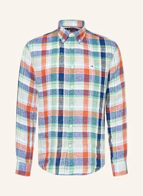 Tommy Hilfiger Koszula Z Lnu Regular Fit orange