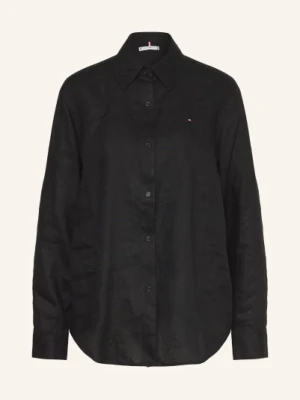 Tommy Hilfiger Koszula Z Lnu schwarz CZARNY