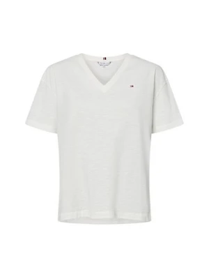 Tommy Hilfiger Koszulka damska Kobiety Bawełna biały jednolity,