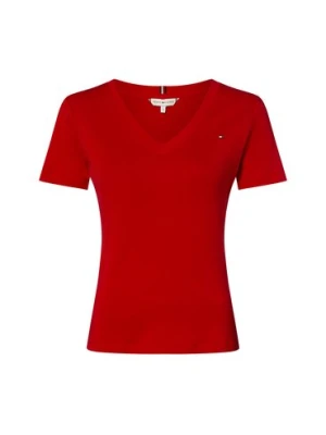 Tommy Hilfiger Koszulka damska Kobiety Bawełna czerwony jednolity,