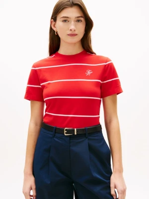 Zdjęcie produktu Tommy Hilfiger Koszulka Kobiety Bawełna czerwony|różowy