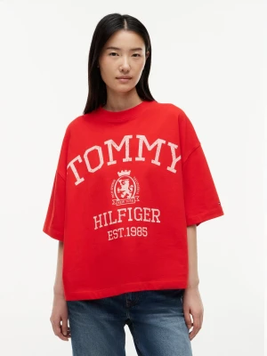 Zdjęcie produktu Tommy Hilfiger Koszulka Kobiety Bawełna czerwony|wielokolorowy