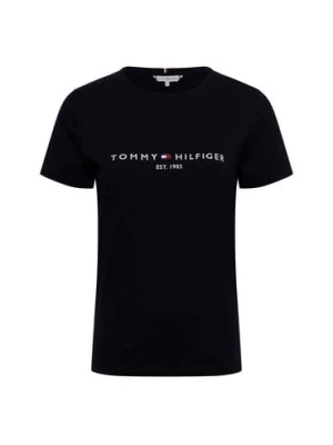 Tommy Hilfiger Koszulka damska Kobiety Bawełna niebieski jednolity,