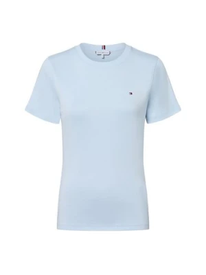 Tommy Hilfiger Koszulka damska Kobiety Bawełna niebieski jednolity,