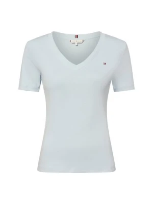 Tommy Hilfiger Koszulka damska Kobiety Bawełna niebieski jednolity,