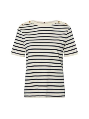 Tommy Hilfiger Koszulka damska Kobiety Bawełna niebieski jednolity,