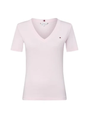 Tommy Hilfiger Koszulka damska Kobiety Bawełna różowy jednolity,
