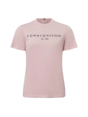 Tommy Hilfiger Koszulka damska Kobiety Bawełna różowy jednolity,